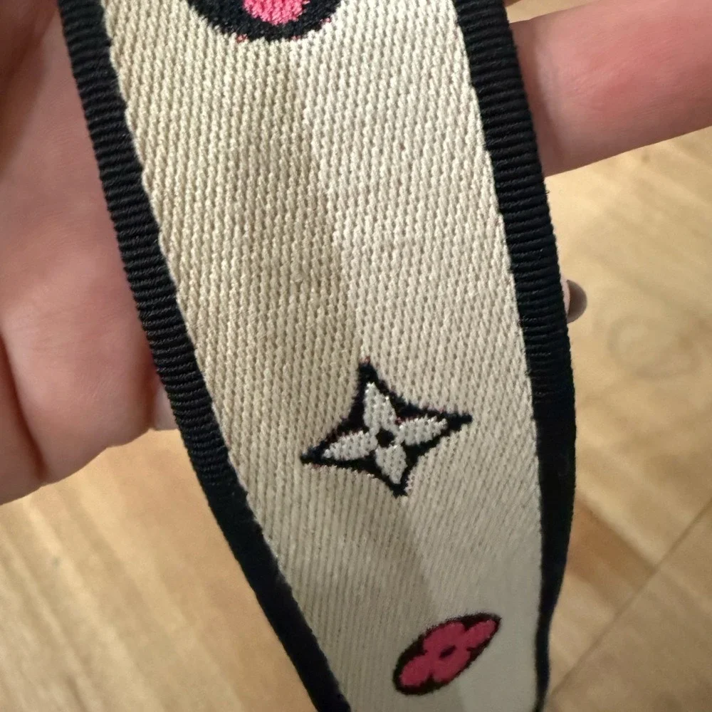 Louis Vuitton Crossbody Canvas Bandoulière Guitar Strap‎ Beige Black Pink Speedy